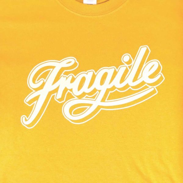 Gold Fragile Script Tee