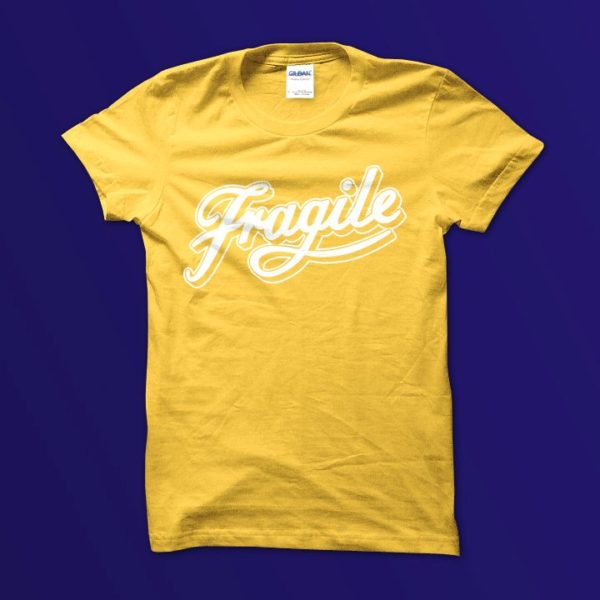 Gold Fragile Script Tee - Image 2